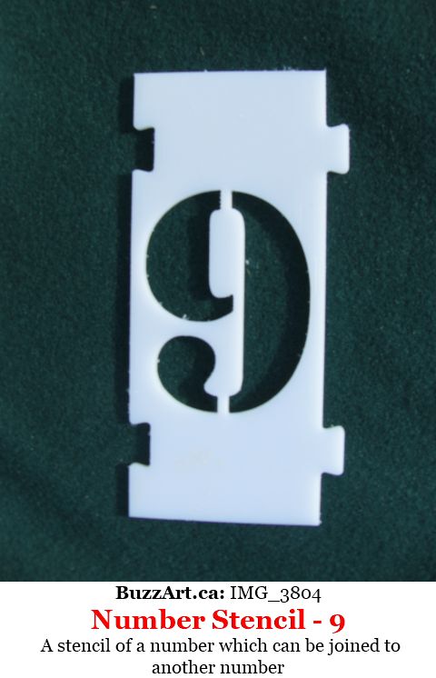 A stencil of a number which can be joined to another number